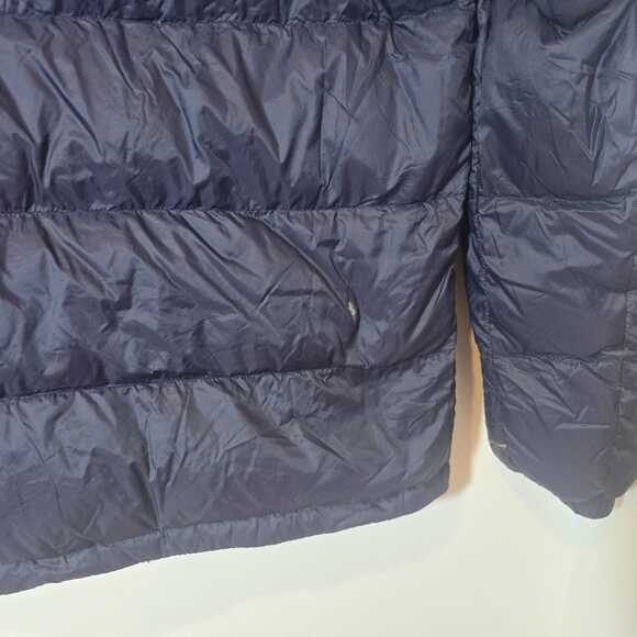 Eddie Bauer EB650 Men’s Hooded Down Puffer Jacket Size M Navy 650 Fill Quilted - Picture 10 of 10